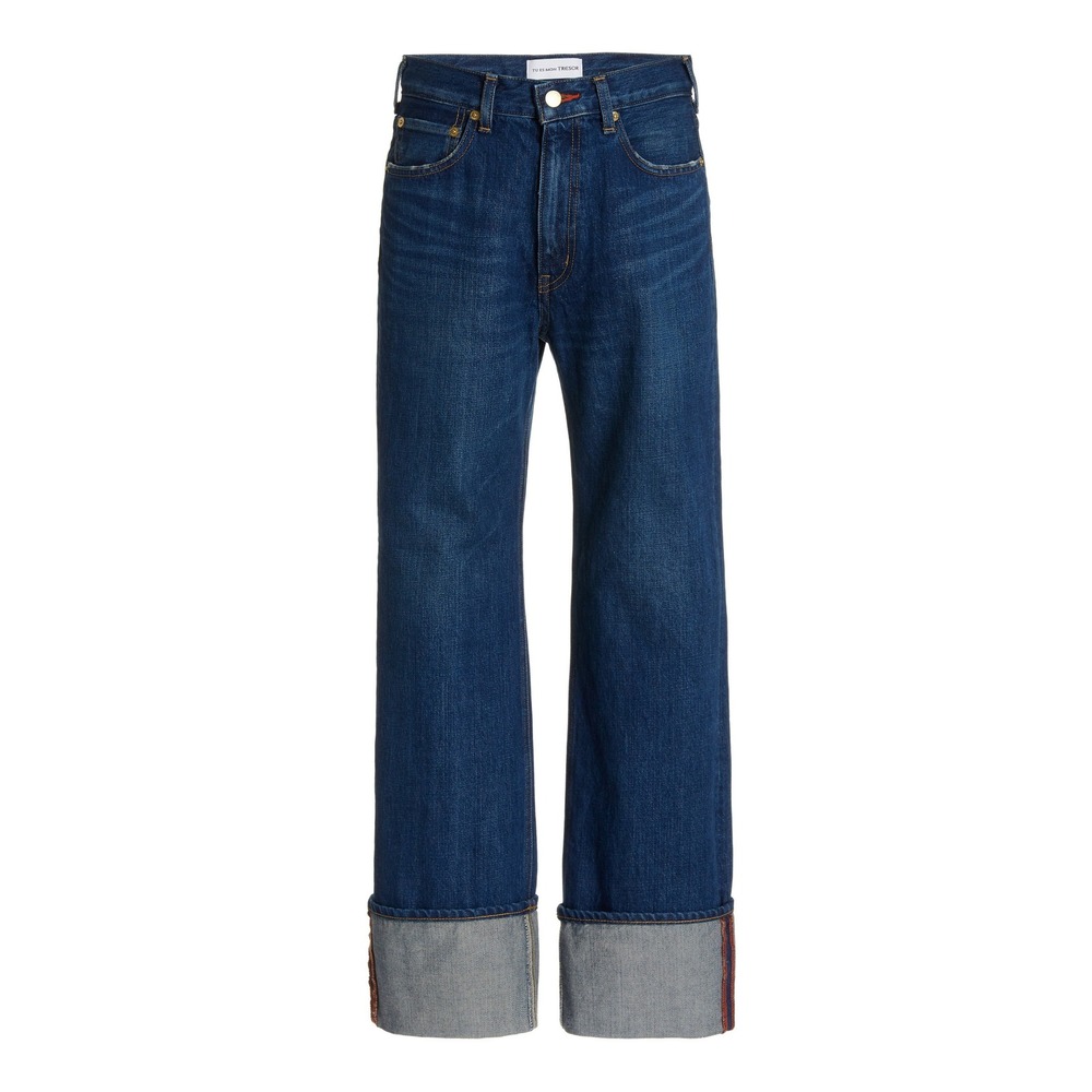 Tu Es Mon Tresor Carnelian Jean 28 Dark Wash Selvedge Cinch Back Boyfriend Denim